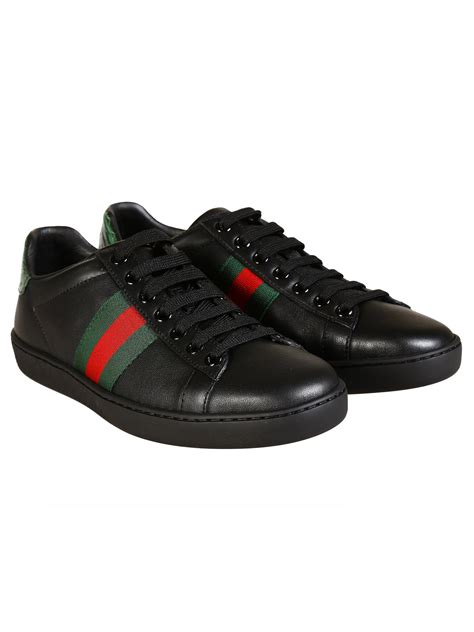 sneacker gucci donna nere|gucci women's sneakers.